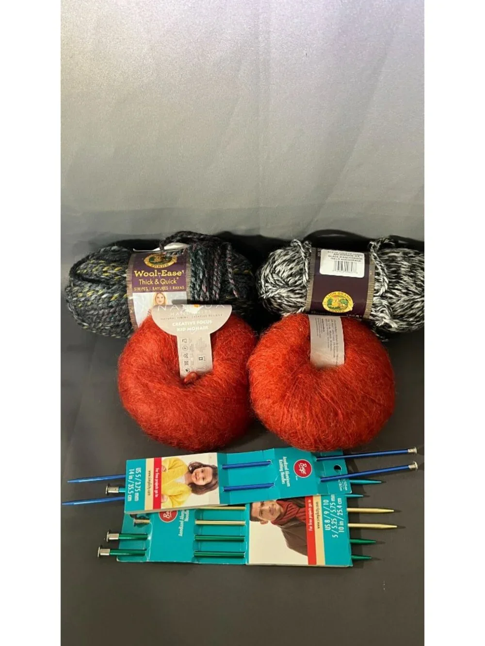 Knitting Yarn & Needles Set WoolEase And Kid Mohair Premium Kit - Picture 2 of 4